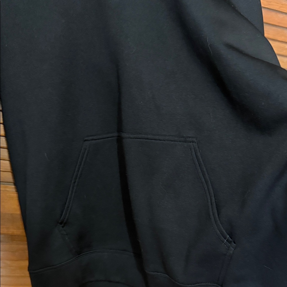 Gildan Black Hoodie with Blue Text - Picture 3 of 6